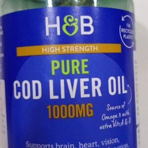 H&B PURE COD LIVER OIL X 60CAPS