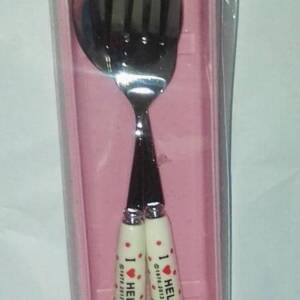 HELLO KITTY SPOON & FORK IN CASE