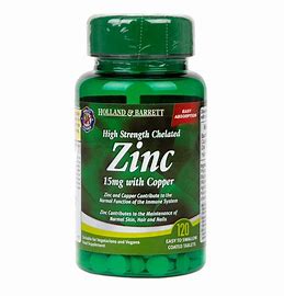 HOLLAND & BARRETT ZINC 15MG WITH COPPER  *120TABLETS