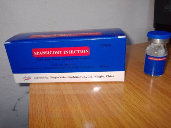 HYDROCORTISONE SODIUM SUCCINATE SPANISCORT INJECTION (VOICE BIO) X10 VIALS
