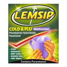 LEMSIP COLD&FLU BLACKCURRANT X 5