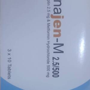 LINAJEN-M 2.5/500 3 X 10 TABLETS