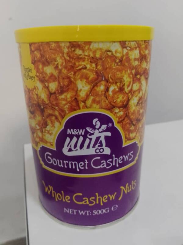 M&W NUTS CO GOURMET CASHEWS WHOLE CASHEW NUTS ROASTED WITH HONEY 500G