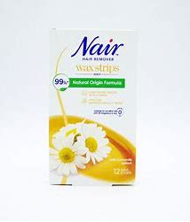 NAIR HAIR REMOVER WAX STRIPS FACE  SENSITIVE SKIN 12 WAX STRIPS