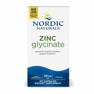 NORDIC NATURALS ZINC GLYCINATE 20MG *60CAPSULES