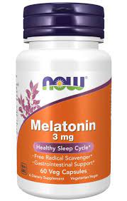 NOW MELATONIN 3MG X 60 VEG. CAPS