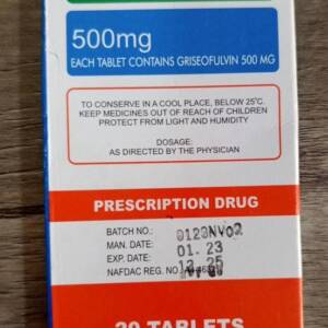 NUSOVIN GRISEOFULVIN 500MG X 20TABS