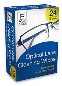 OPTICAL LENS CLEANING WIPES *24 SACHETS