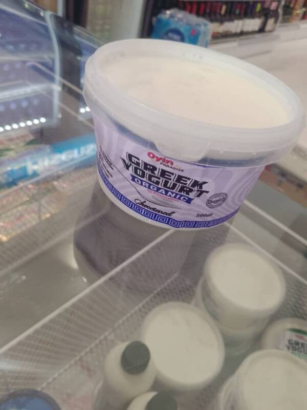 OYIN PARADISE GREEK YOGURT ORGANIC SWEETENED 500ML