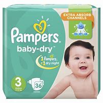 PAMPERS BABY DRY SIZE 5, 36 PIECES