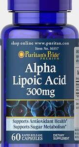 PURITAN'S PRIDE ALPHA LIPOLIC A CID 300MG X 60 CAPS