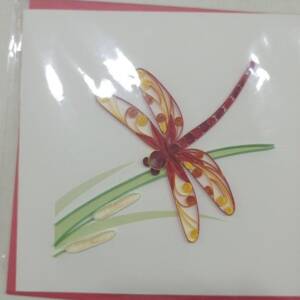 QUILLING GREETING CARD(DRAGONFLY)