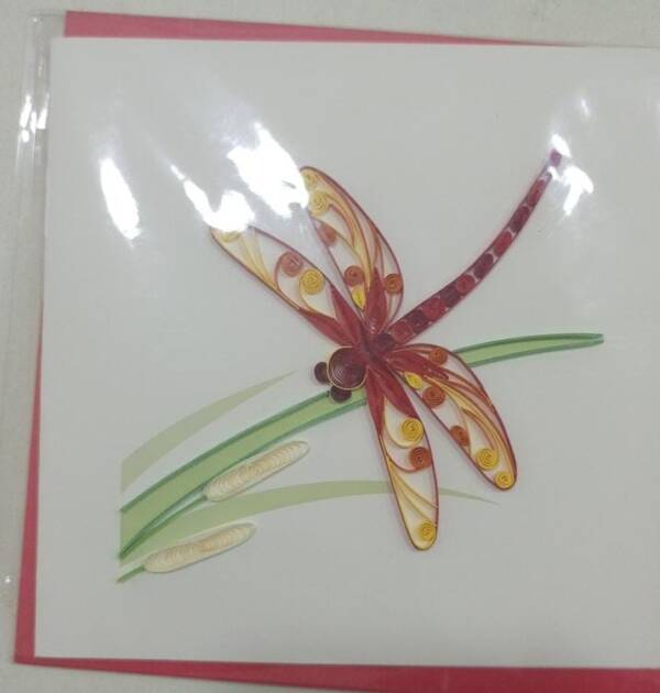 QUILLING GREETING CARD(DRAGONFLY)