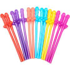 Rainbow Willy Straws