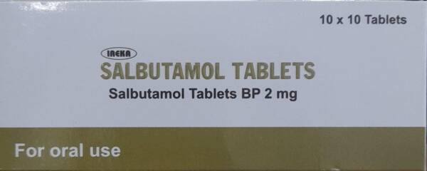 SALBUTAMOL TABLETS 2MG PER SACHET