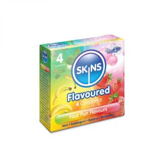 SKIN CONDOM X4 FLAVOURED
