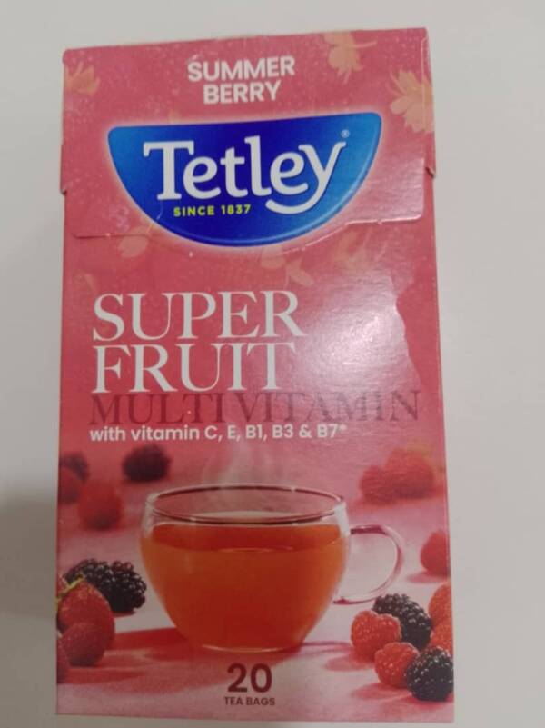 SUMMER BERRY TETLEY SUPER FRUIT MULTI VITAMIN WITH VITAMIN C, E, B1, B3 & B7 X20