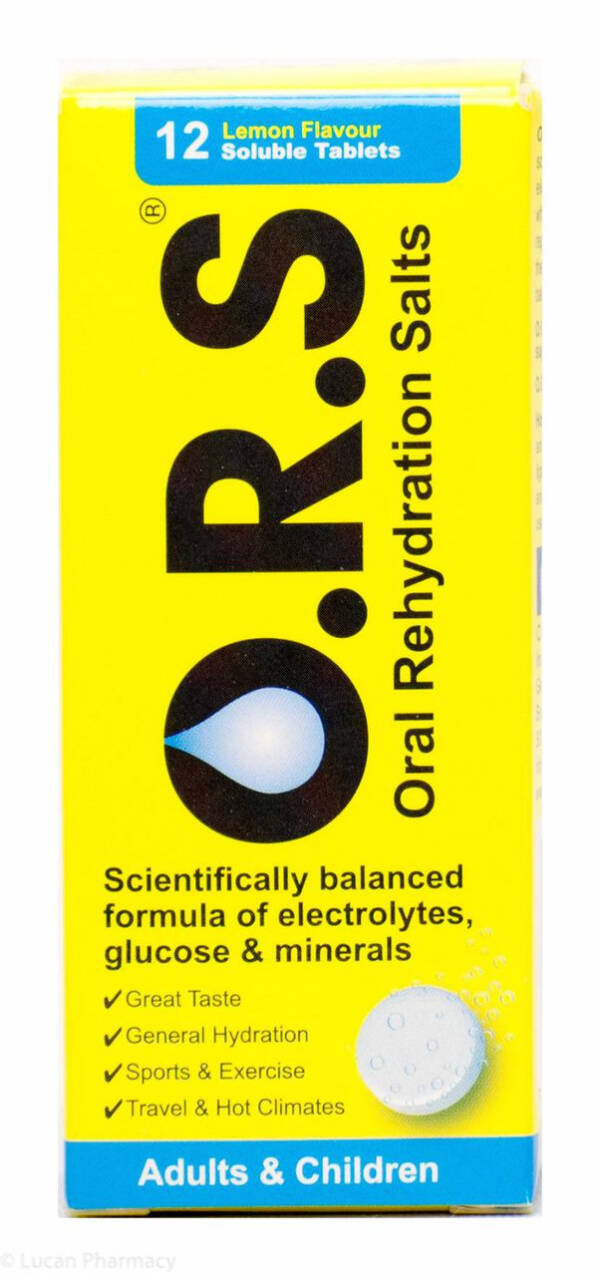 O.R.S? Oral Rehydration Salts Lemon Flavour ? 12 Soluble Tablets #P