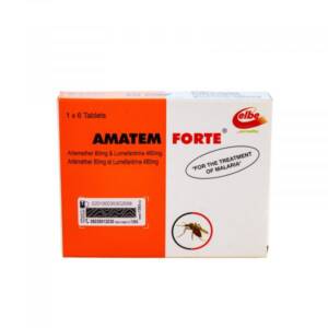 Amatem Forte (Artemether/Lumefantrine) 80mg/480mg Tablets x6