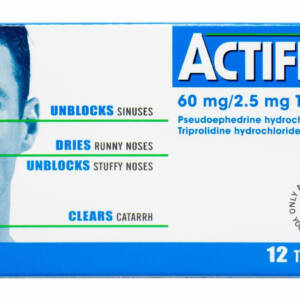 Actifed? 60 mg/2.5 mg Tablets ? 12 Tablets #P