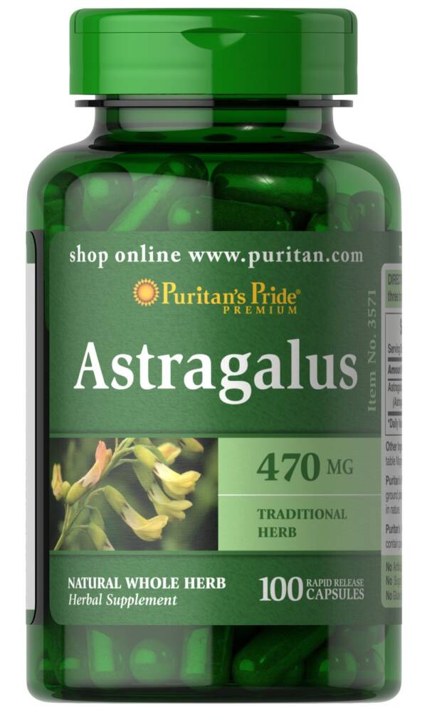 Puritan?s Pride Astralagus 470mg  X100 caps.
