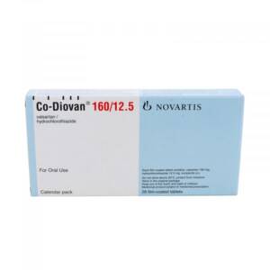 Co-Diovan (Valsartan/Hydrochlorothiazide) 160mg/12.5mg Tabs x28