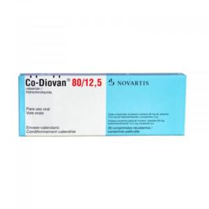 Co-Diovan (Valsartan/Hydrochlorothiazide) 80mg/12.5mg Tabs x28