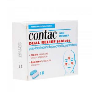 Contac Non Drowsy Dual Relief Tab x18