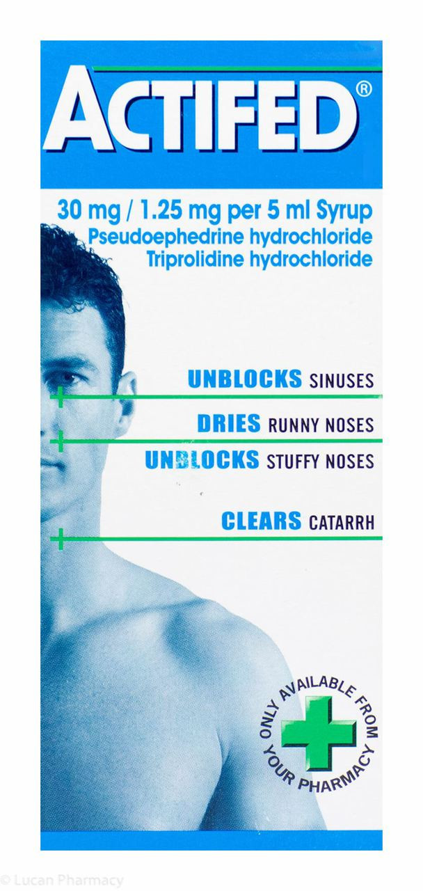 Actifed? 30 mg/1.25mg per 5ml Syrup ? 100ml #P
