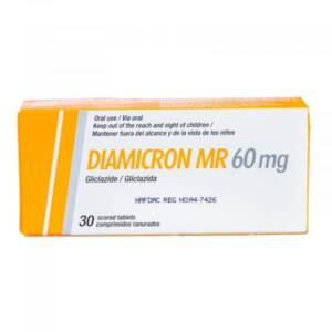 Diamicron MR (Gliclazide) 60mg Tabs x30