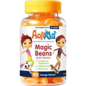 ActiKid Magic Beans Multivitamins Orange Flavour 90 Capsules