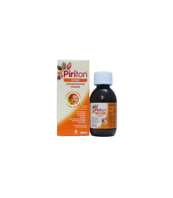 Piriton Allergy (Chlorpheniramine) 2Mg/5Ml Syrup 150Ml