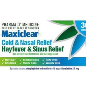 Maxiclear Cold and Hayfever Sinus 30 Tablets
