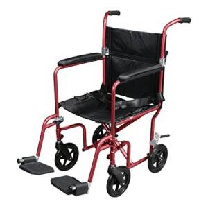 Lightweight Solid Foldable Transport Wheelchair