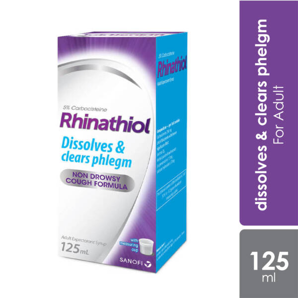 RHINATHIOL ADULT SYRUP 125ML