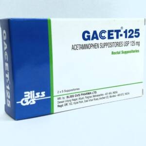 GACET 125 MG SUPPOSITORIES 2 x 5
