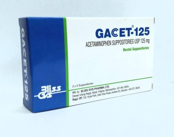 GACET 125 MG SUPPOSITORIES 2 x 5