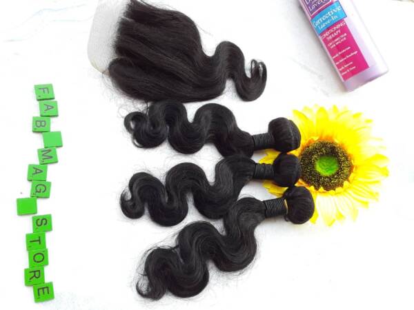 Indian Body wave with Closure (16 Inches)
