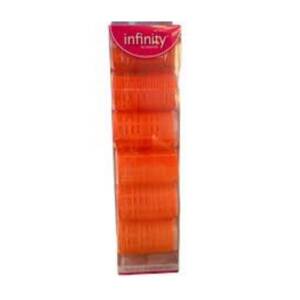 Infinity Orange Self Grip Velcro Hair Rollers - 12 pack