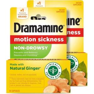 Dramamine Non Drowsy Naturals Cap 18Ct By Medtech USA
