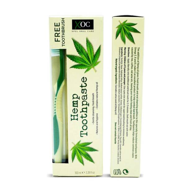 HEMP TOOTHPASTE & FREE TOOTHBRUSH 100ML