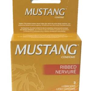 Mustang ribbed condoms 3s