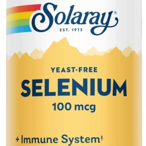 Solaray Selenium 100mcg 90 veg caps (Yeast Free)