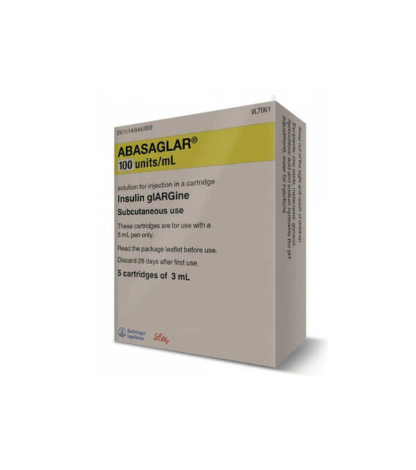 Abasaglar Cartridge Box (3ml x 5 cartridges) | The solution for injection in a cartridge