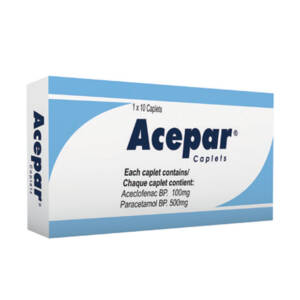 ACEPAR (ACECLOFENAC & PARACETAMOL) 100MG/500MG [10TAB]