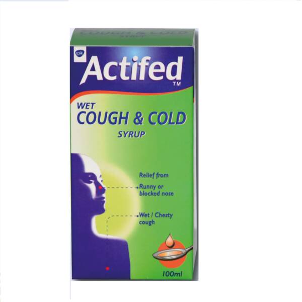 Actifed syrup wet cough 100ml