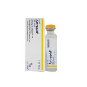 Actrapid 100 IU Vial, Single(10ml X 1) | A insulin human recombinant formulation indicated to improve glycemic control