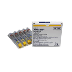 Actrapid Penfill 100 IU Injection 3ml, 1 Box 5 Cartridges |  Fast-acting Insulin