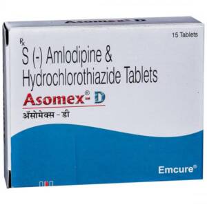 ASOMEX-D(AMLODIPINE HYDROCHLOROTHIAZIDE) [15tabs]