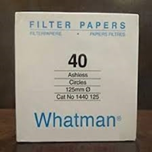 FILTER PAPER 12.5CM  NO. 40 (WHATMAN) PKT